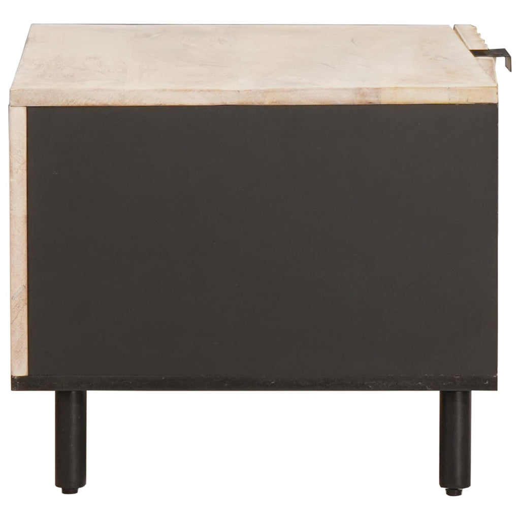 vidaXL Stolik kawowy Biały 80 x 50 x 40 cm Drewno z mango