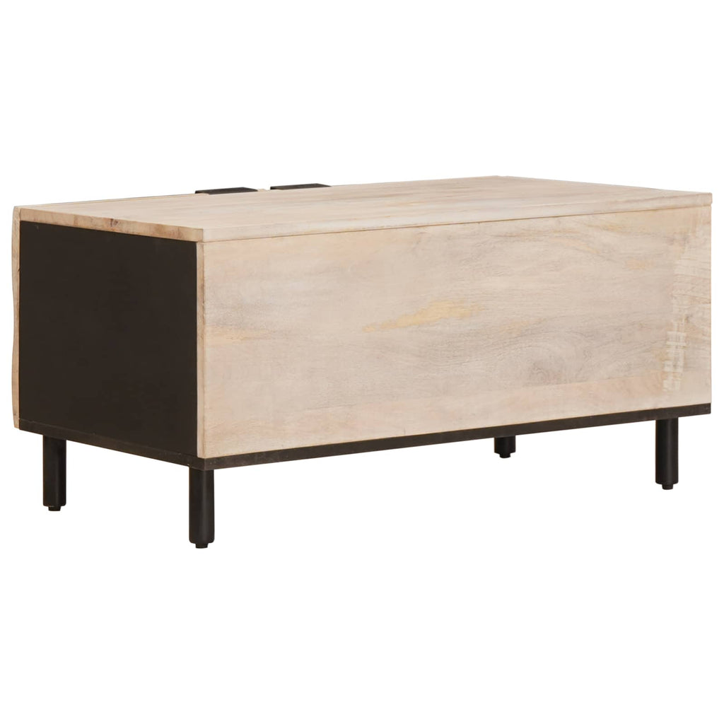 vidaXL Stolik kawowy Biały 80 x 50 x 40 cm Drewno z mango