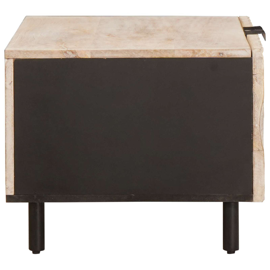 vidaXL Stolik kawowy Biały 80 x 50 x 40 cm Drewno z mango