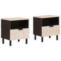 vidaXL Szafka Nocna 2 pcs Biały 40 x 33 x 46 cm Drewno z mango