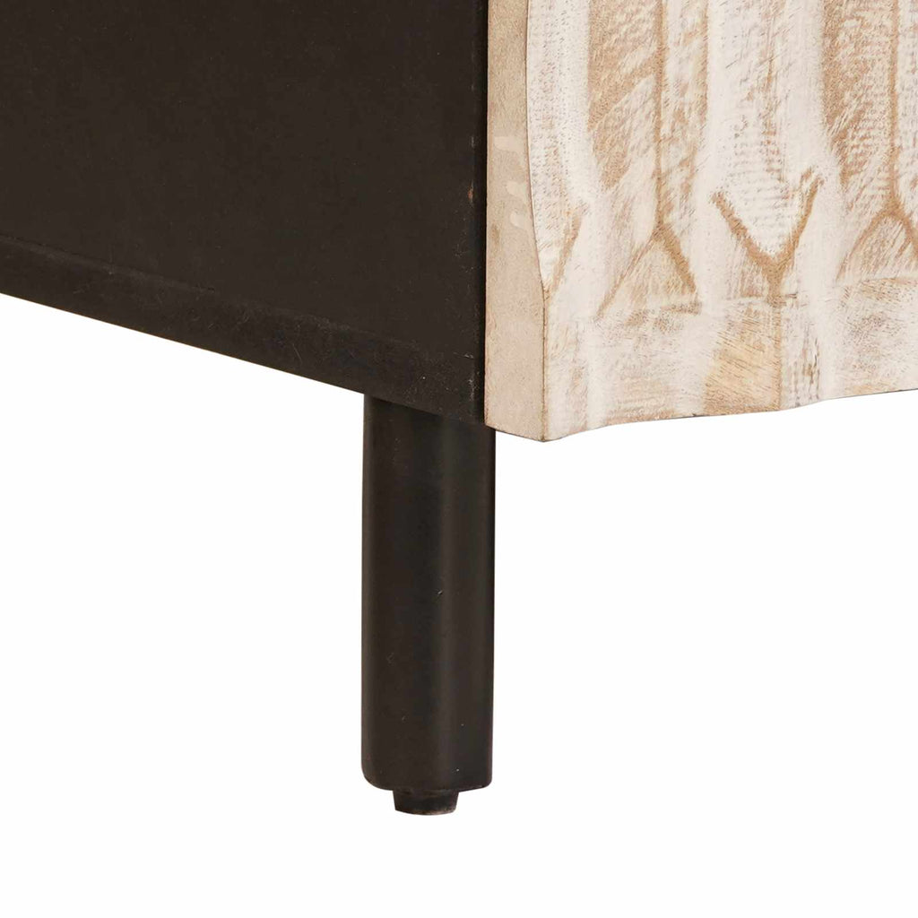 vidaXL Stolik kawowy Biały 100 x 54 x 40 cm Drewno z mango