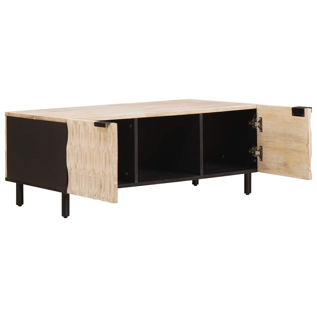 vidaXL Stolik kawowy Biały 100 x 54 x 40 cm Drewno z mango