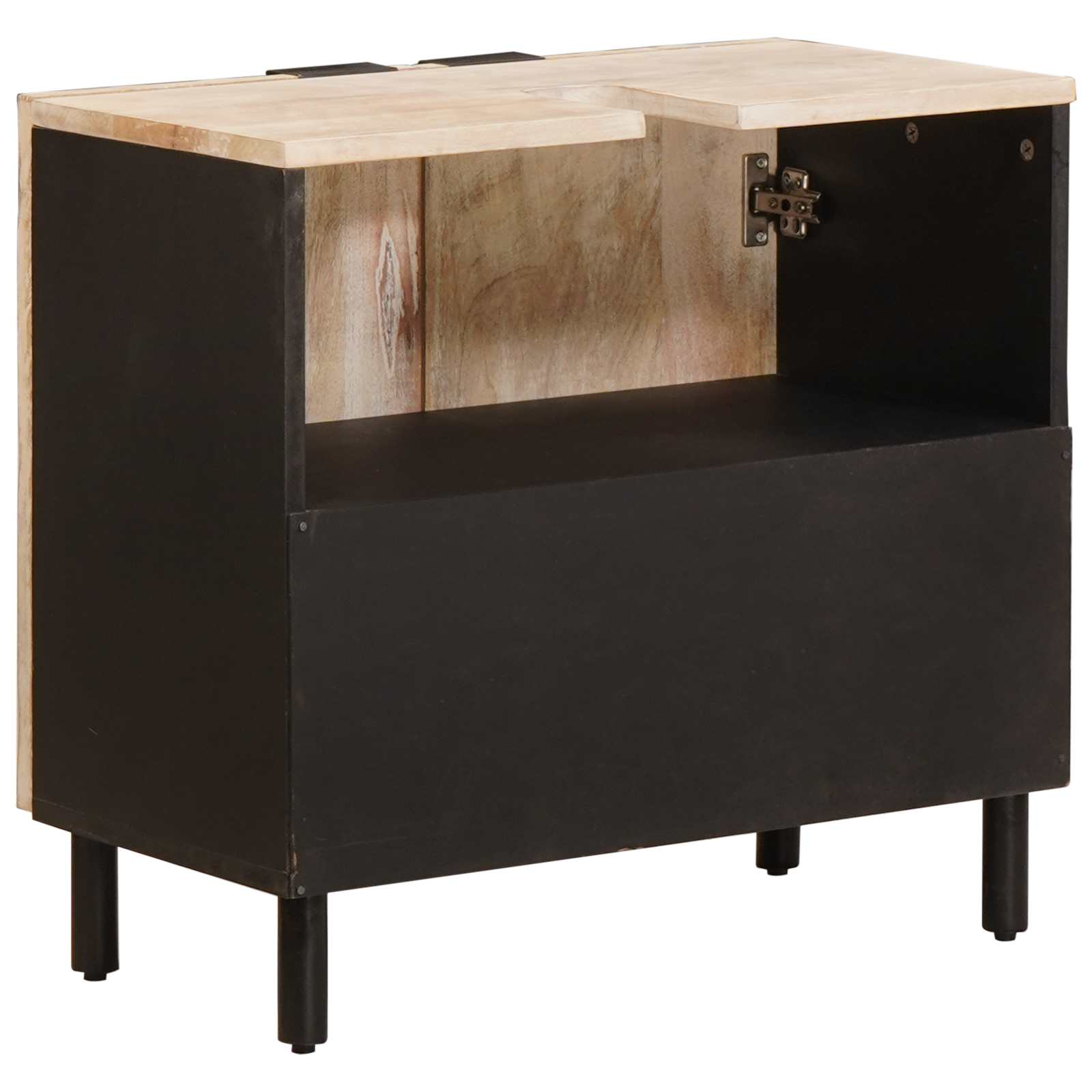 vidaXL Szafka pod umywalkę Biały 62 x 33 x 58 cm Drewno z mango