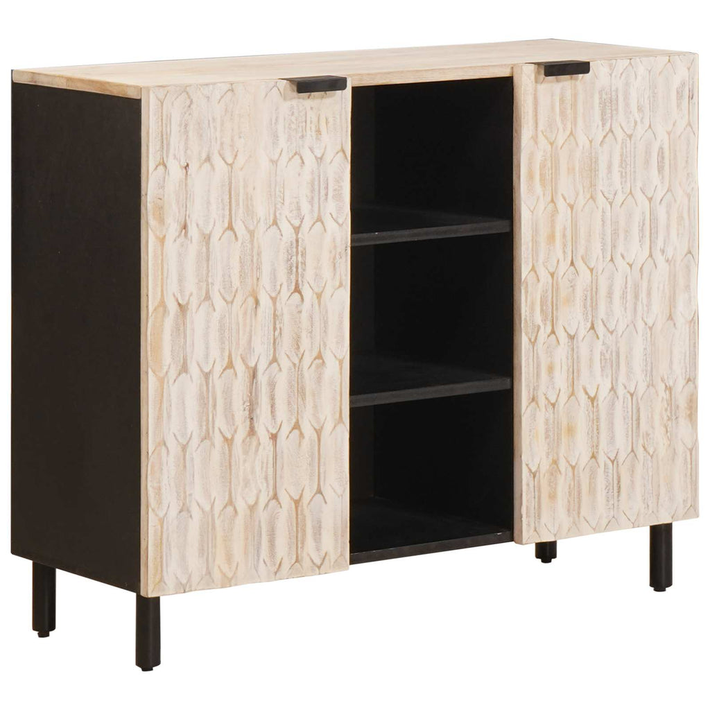 vidaXL Bufet Wykończenie w kolorze białego prania 90 x 33 x 75 cm