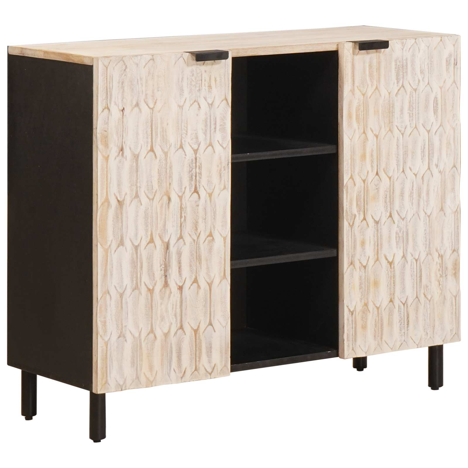 vidaXL Bufet Wykończenie w kolorze białego prania 90 x 33 x 75 cm