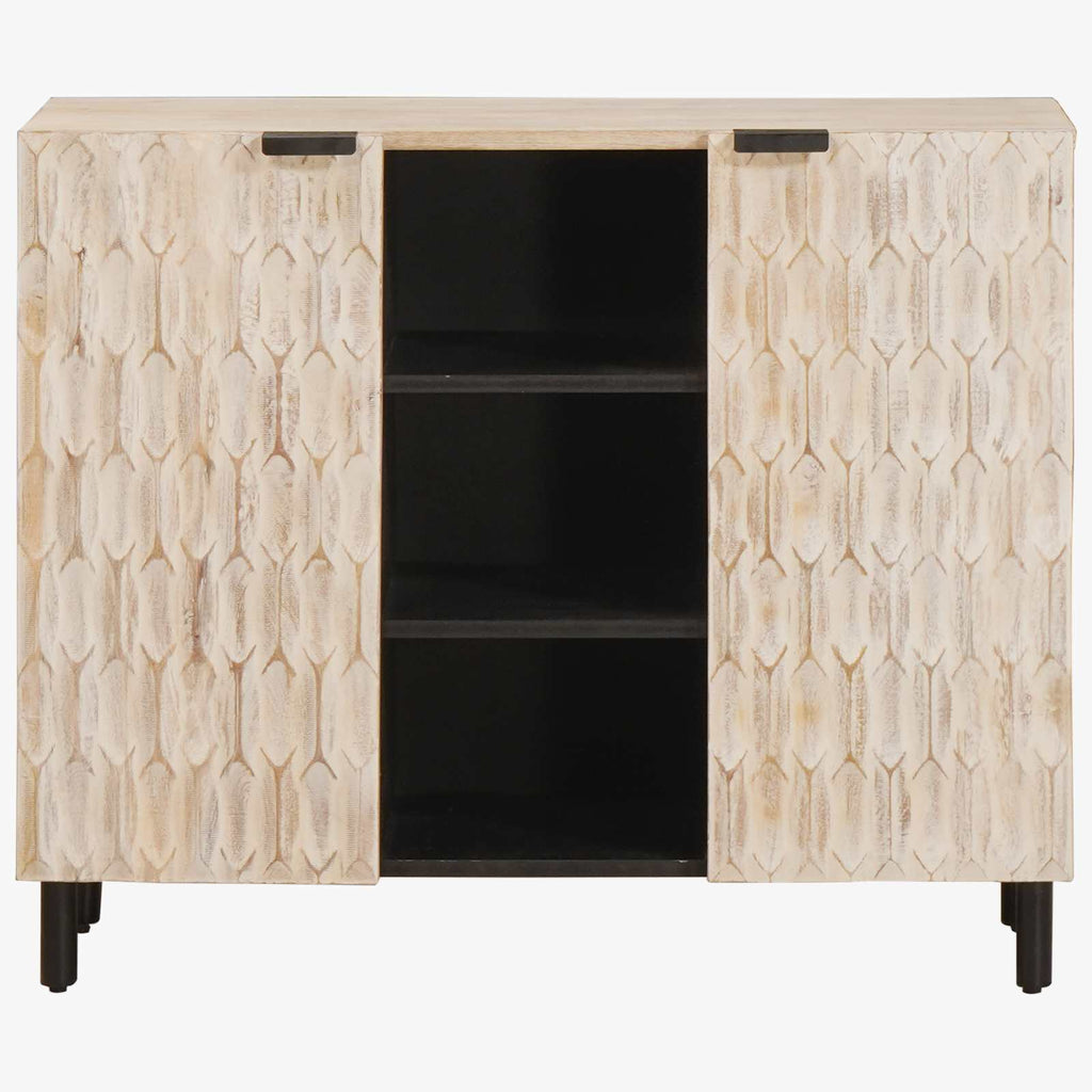 vidaXL Bufet Wykończenie w kolorze białego prania 90 x 33 x 75 cm