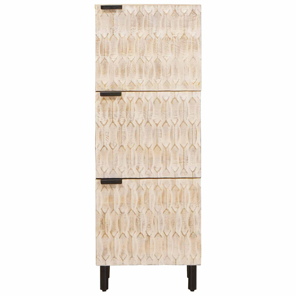 vidaXL Highboard Wykończenie w kolorze białego prania 40 x 33 x 110 cm