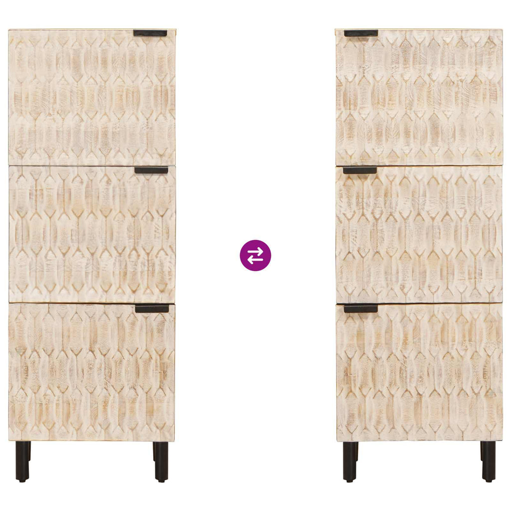 vidaXL Highboard Wykończenie w kolorze białego prania 40 x 33 x 110 cm