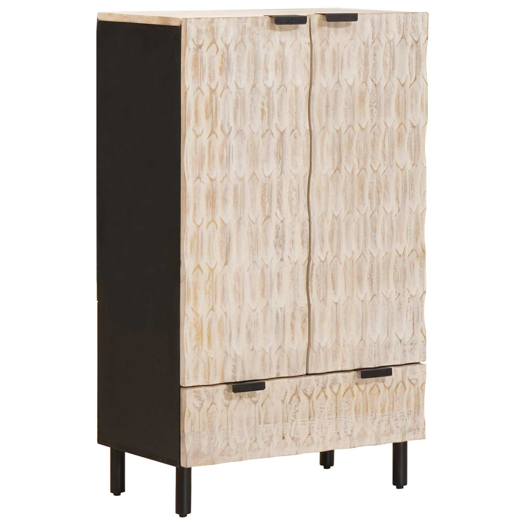 vidaXL Highboard Wykończenie w kolorze białego prania 60 x 33 x 100 cm