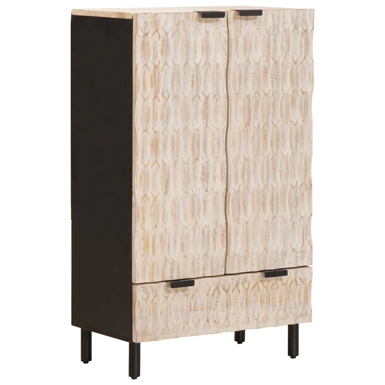 vidaXL Highboard Wykończenie w kolorze białego prania 60 x 33 x 100 cm