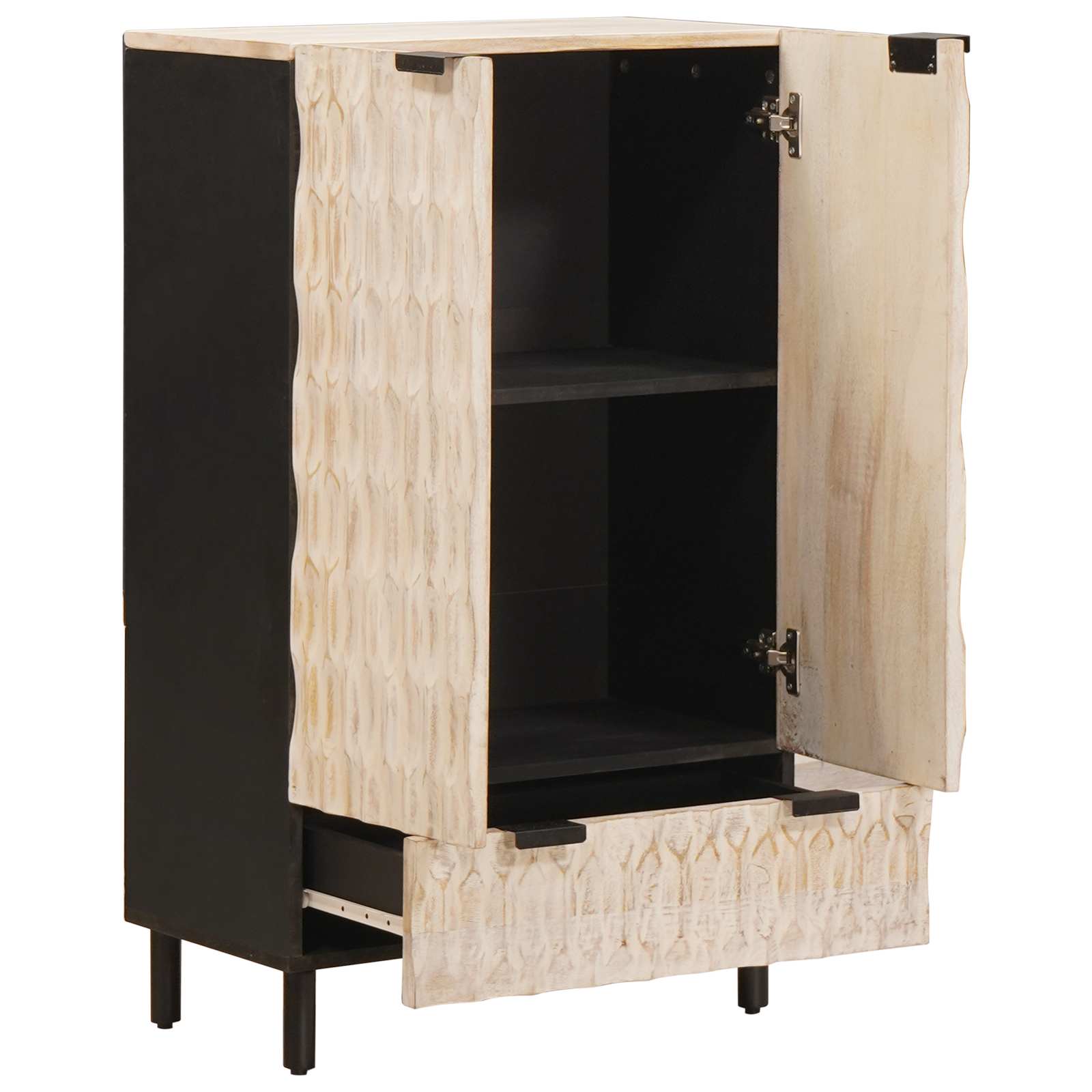 vidaXL Highboard Wykończenie w kolorze białego prania 60 x 33 x 100 cm