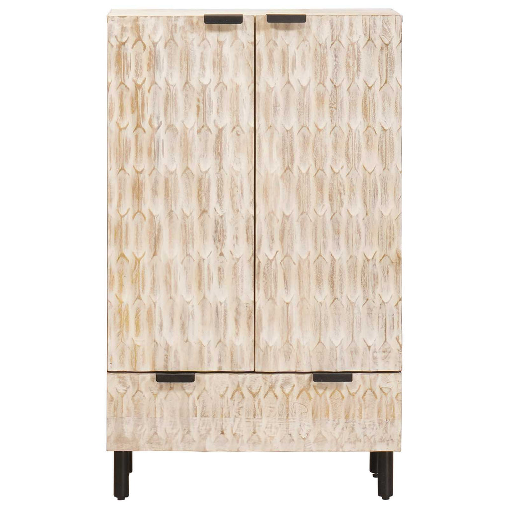 vidaXL Highboard Wykończenie w kolorze białego prania 60 x 33 x 100 cm