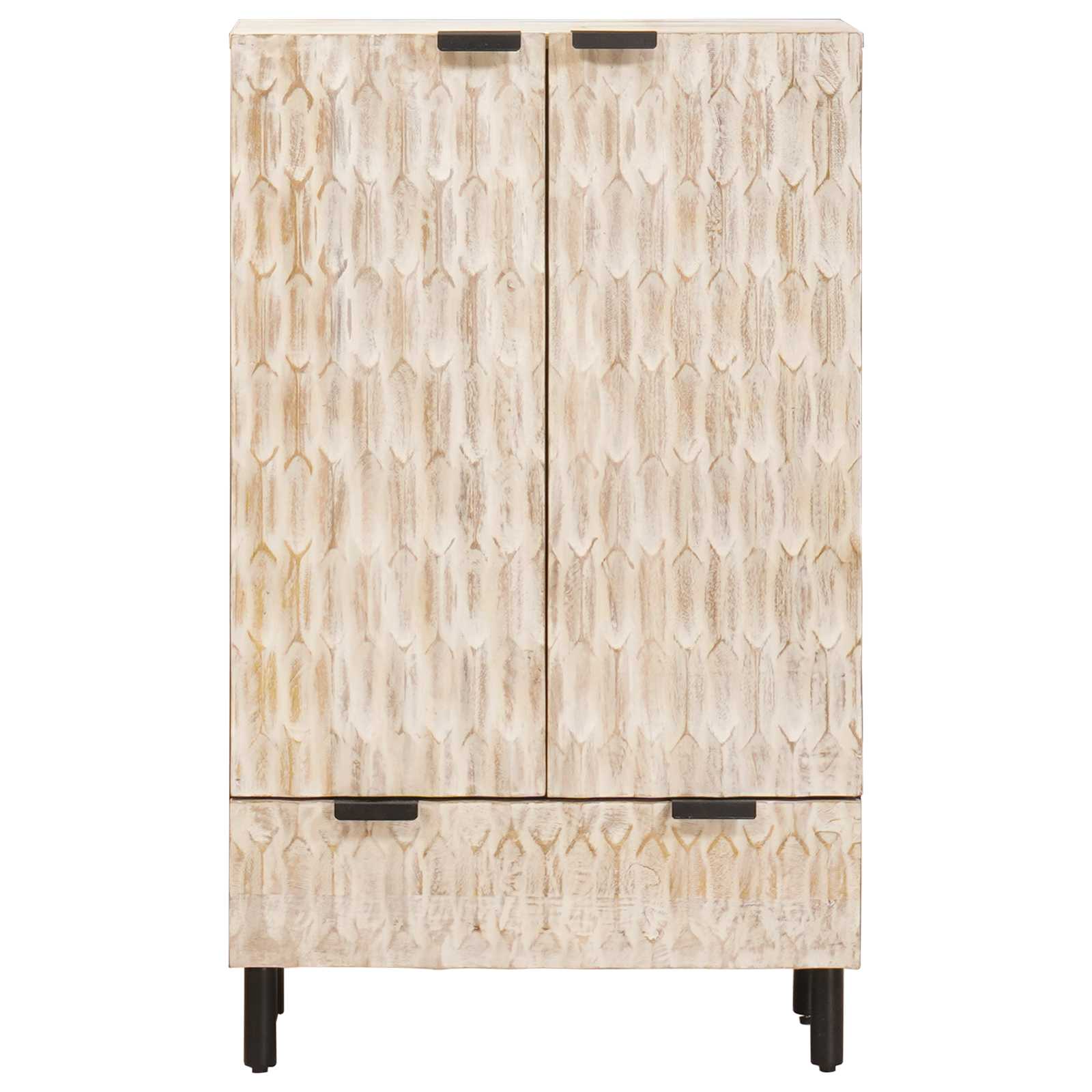 vidaXL Highboard Wykończenie w kolorze białego prania 60 x 33 x 100 cm