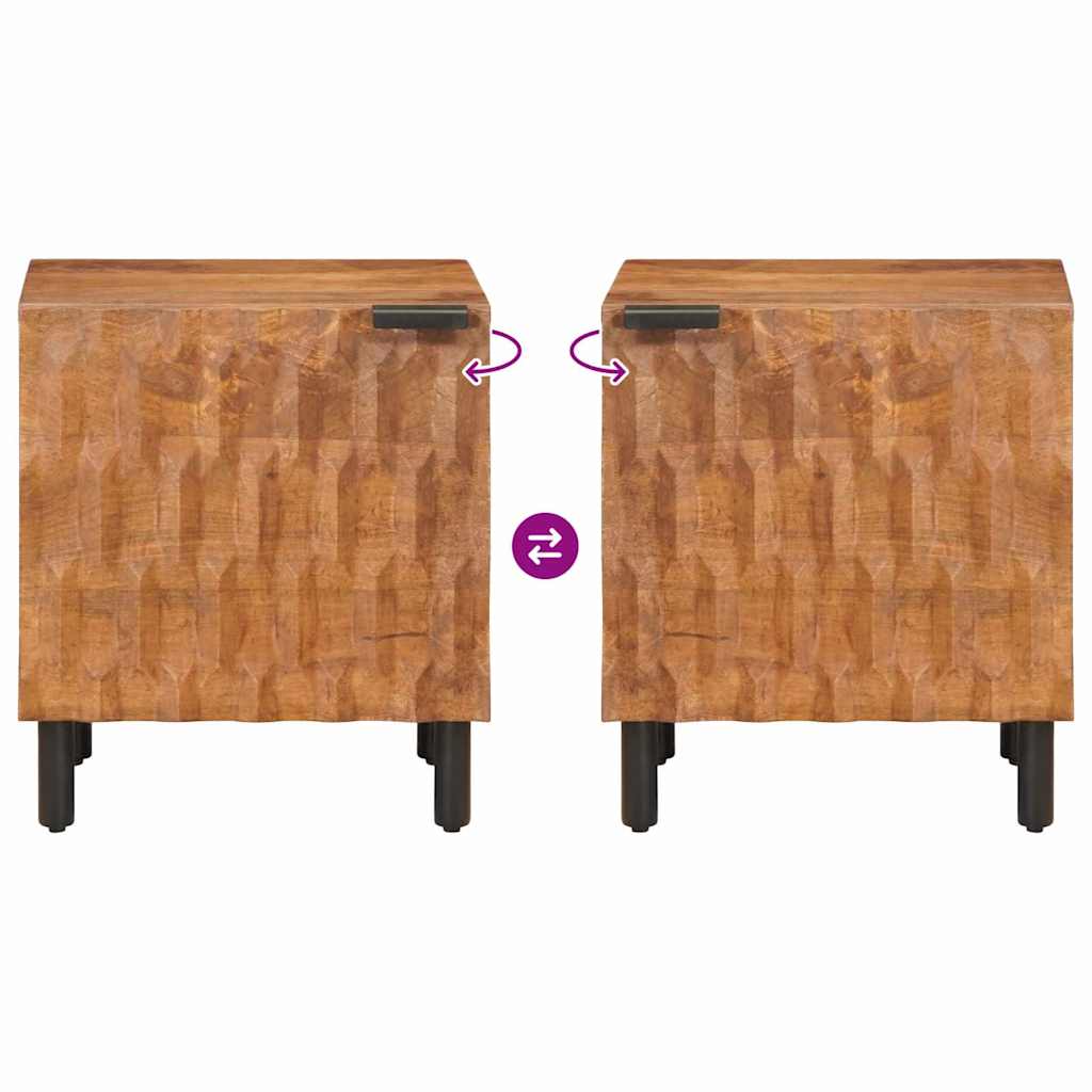 vidaXL Szafka Nocna Brązowy 40 x 33 x 46 cm Drewno z mango