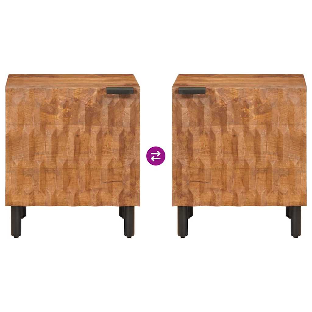 vidaXL Szafka Nocna 2 pcs Brązowy 40 x 33 x 46 cm Drewno z mango