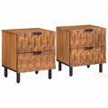 vidaXL Szafka Nocna 2 pcs Brązowy 40 x 33 x 46 cm Drewno z mango