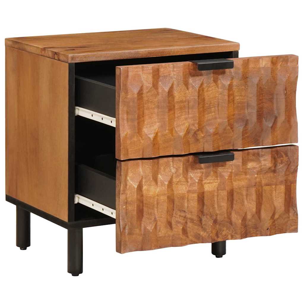 vidaXL Szafka Nocna 2 pcs Brązowy 40 x 33 x 46 cm Drewno z mango