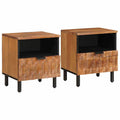 vidaXL Szafka Nocna 2 pcs Brązowy 40 x 33 x 46 cm Drewno z mango