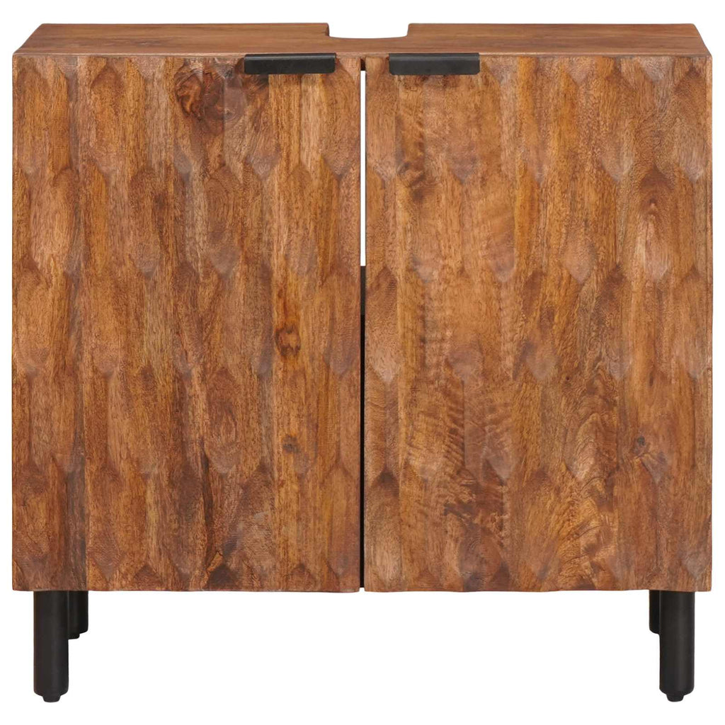 vidaXL Szafka pod umywalkę Brązowy 62 x 33 x 58 cm Drewno z mango