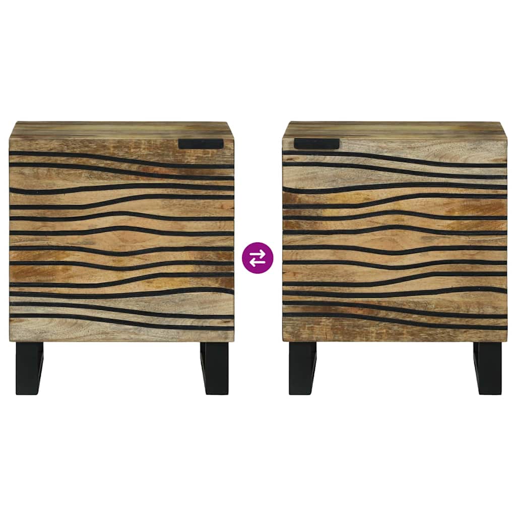 vidaXL Szafka Nocna 2 pcs naturalny 40 x 33 x 46 cm