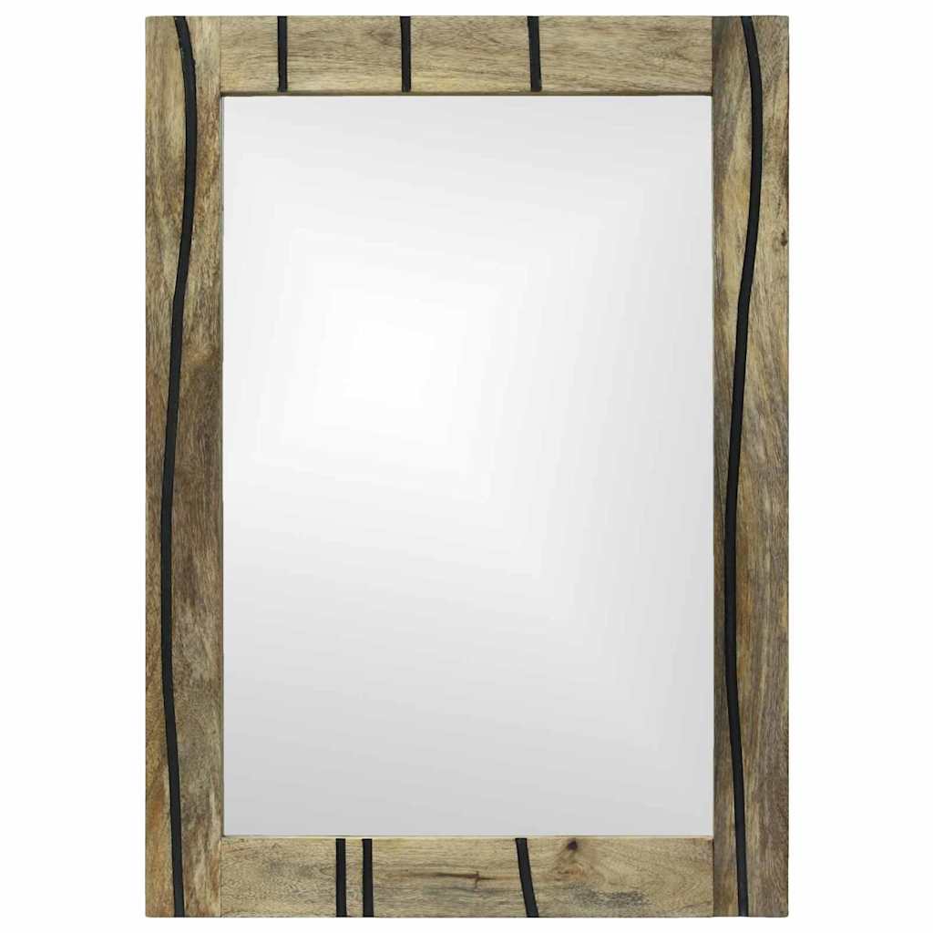 vidaXL Lustro łazienkowe Prostokątny naturalny 50 x 2,5 x 70 cm