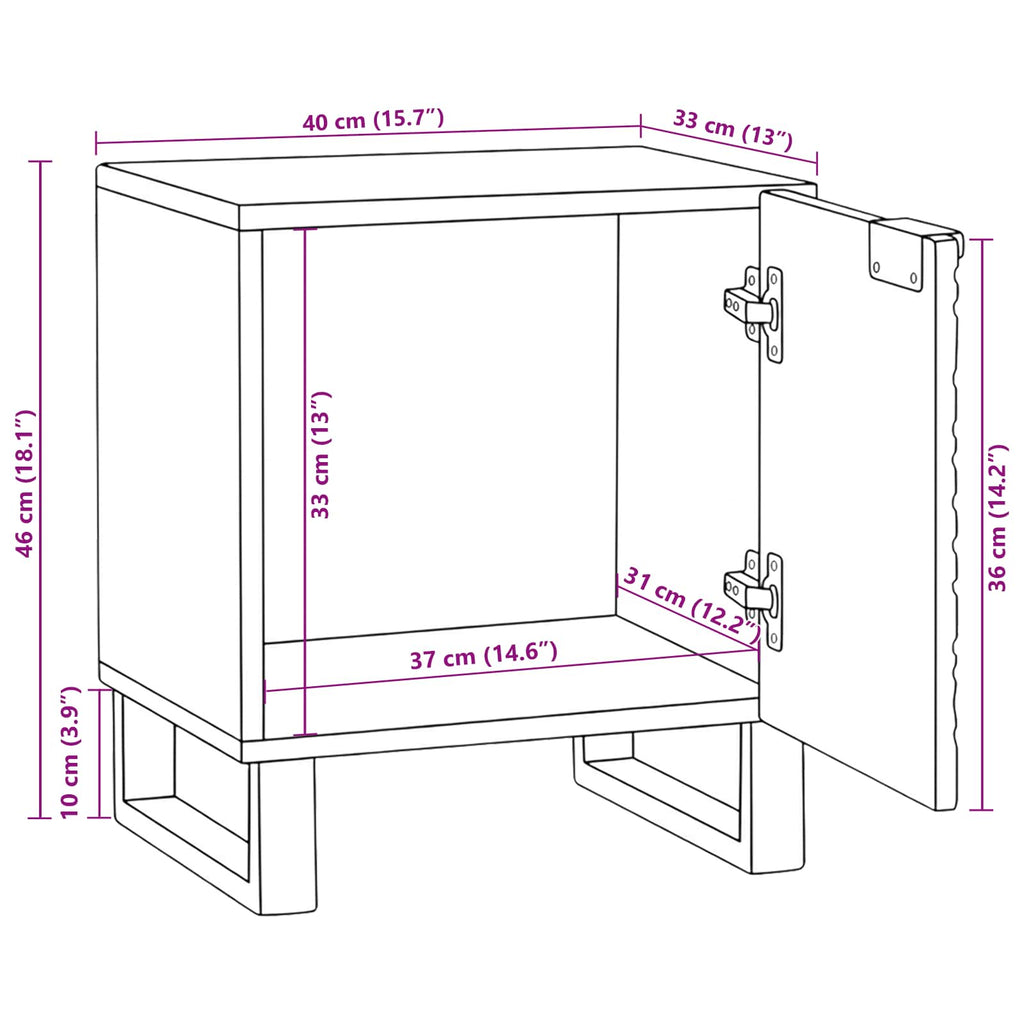 vidaXL Szafka Nocna Biały 40 x 33 x 46 cm Drewno inżynieryjne