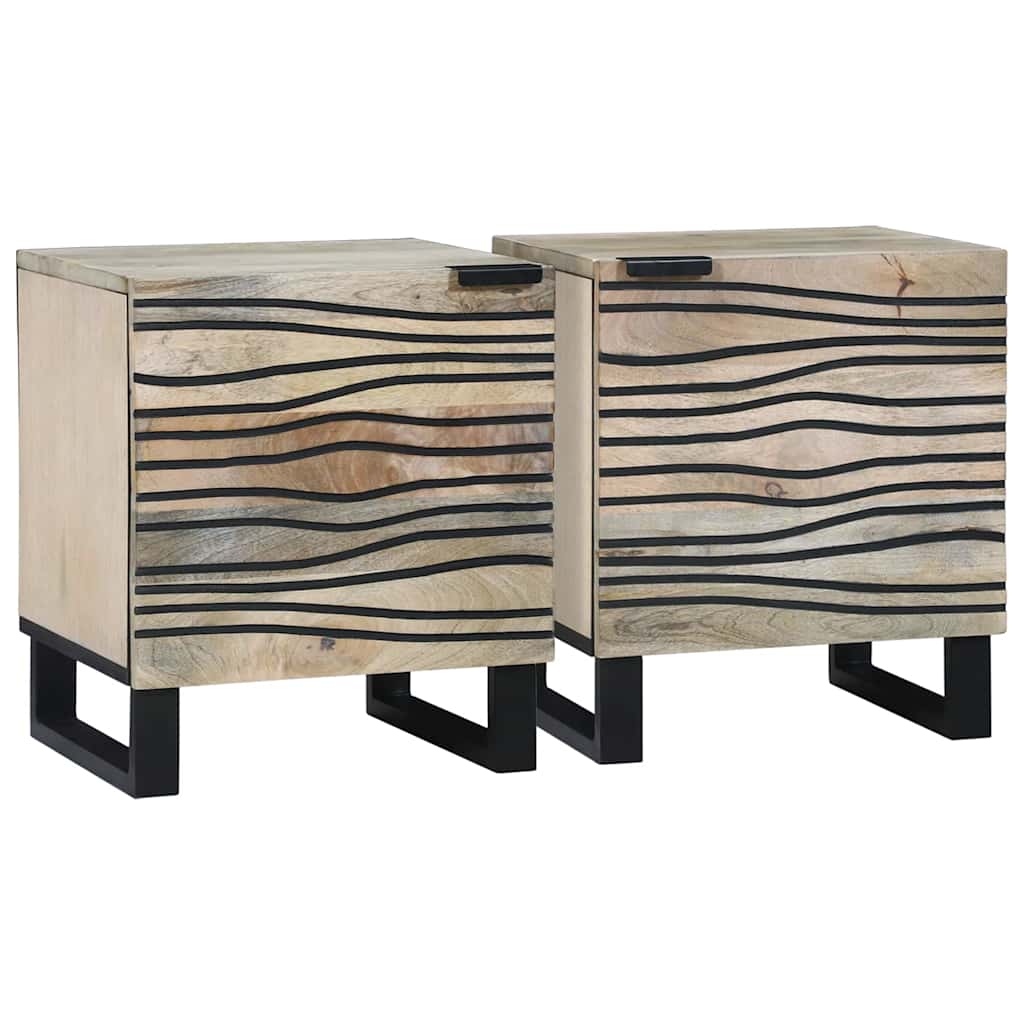 vidaXL Szafka Nocna 2 pcs Biały 40 x 33 x 46 cm Drewno inżynieryjne