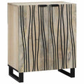 vidaXL Bufet Biały 60 x 33,5 x 75 cm Drewno z mango