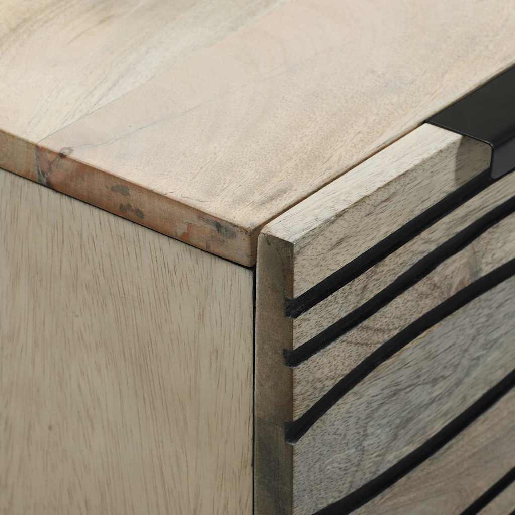 vidaXL Bufet z szufladą Biały 60 x 33.5 x 75 cm Lite drewno mango