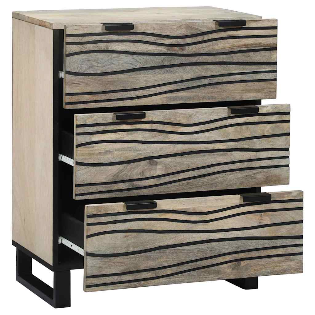 vidaXL Bufet z szufladą Biały 60 x 33.5 x 75 cm Lite drewno mango