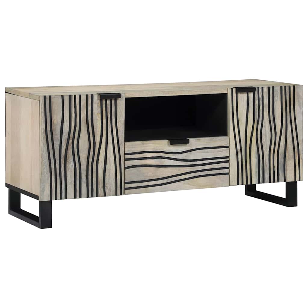 vidaXL Jednostki telewizyjne z szufladą Biały 105 x 33 x 46 cm