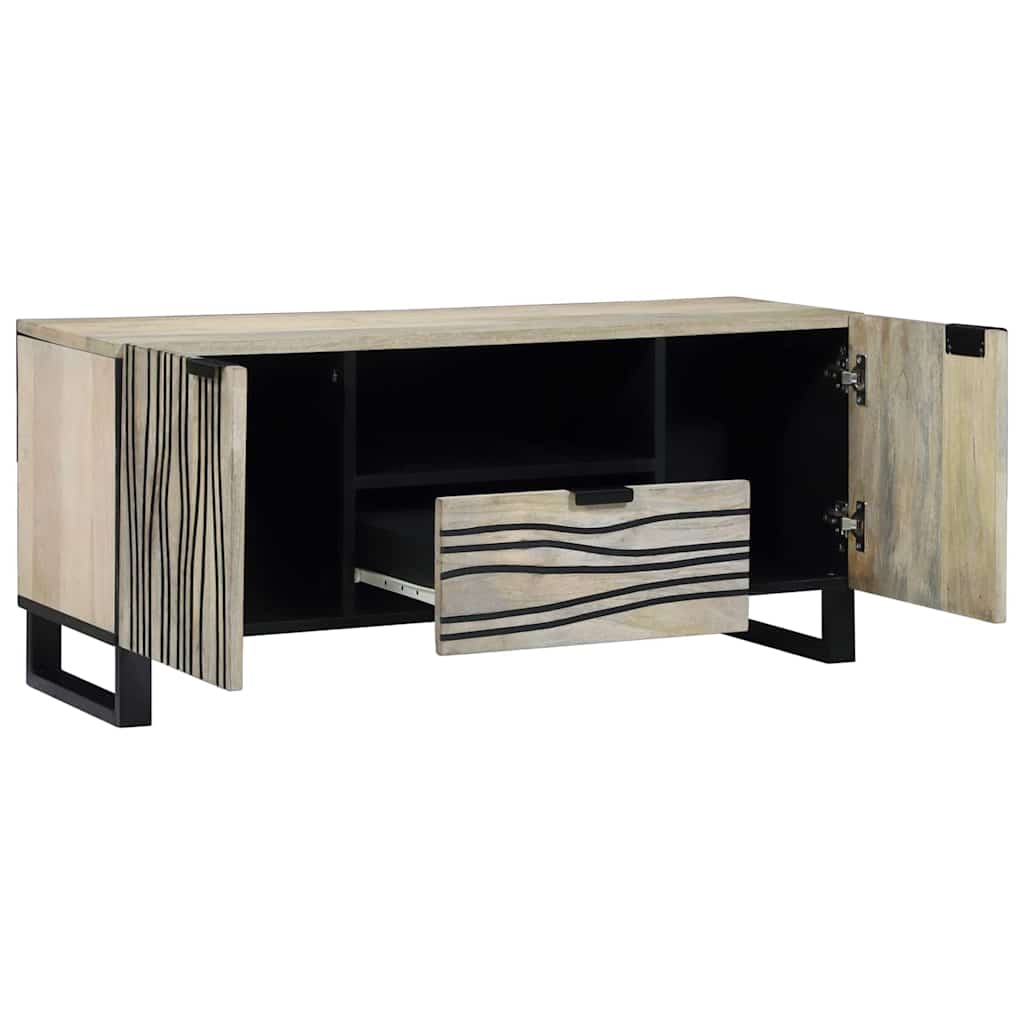 vidaXL Jednostki telewizyjne z szufladą Biały 105 x 33 x 46 cm