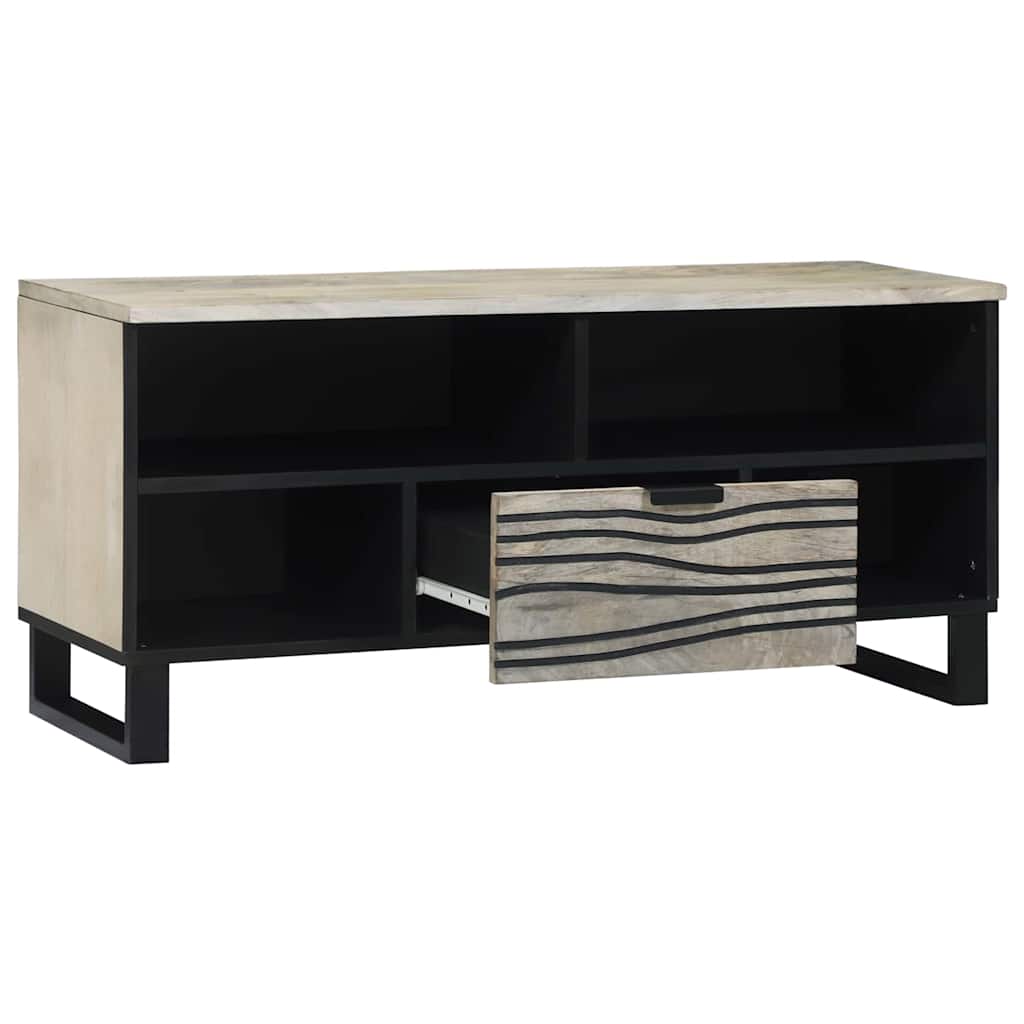 vidaXL Jednostki telewizyjne z szufladą Biały 105 x 33 x 46 cm