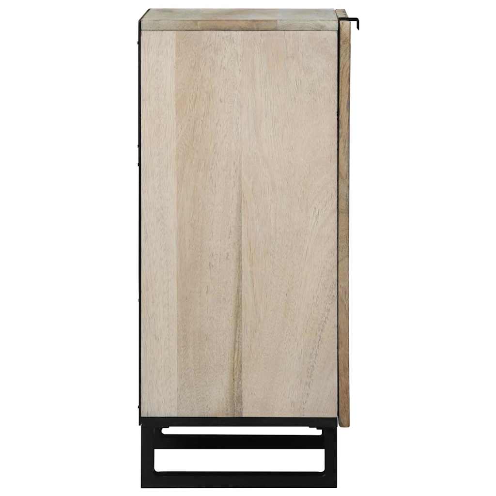 vidaXL Bufet Biały 40 x 33 x 75 cm lite drewno mango