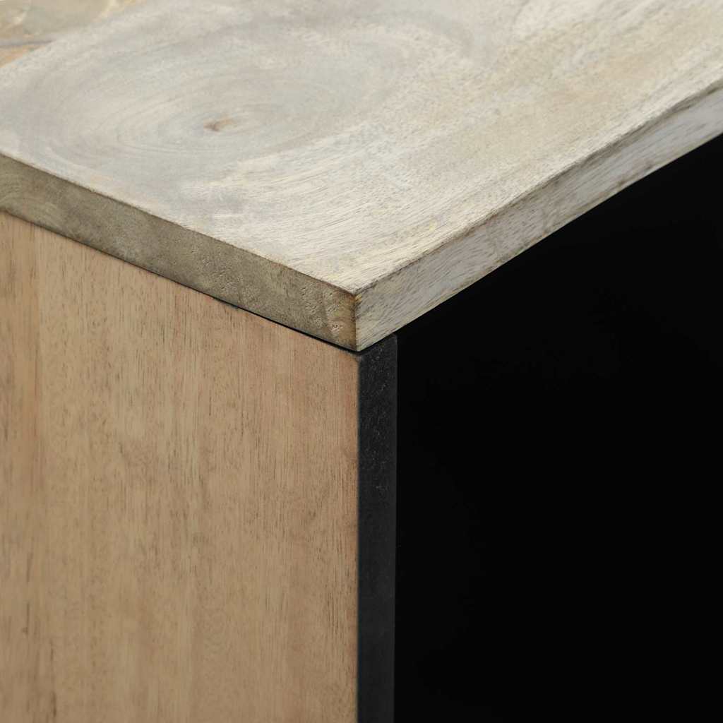 vidaXL Bufet Biały 80 x 33 x 75 cm lite drewno mango
