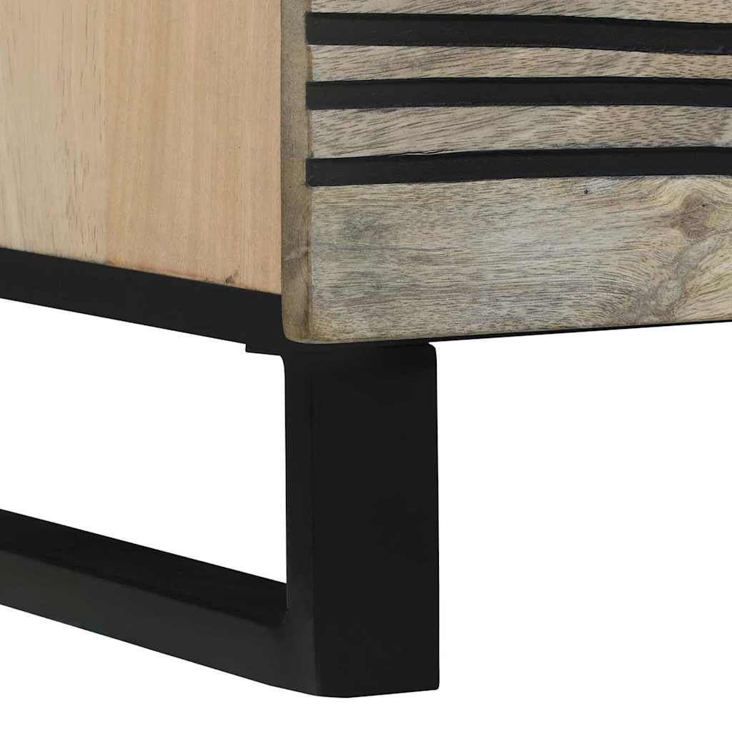 vidaXL Bufet Biały 80 x 33 x 75 cm lite drewno mango