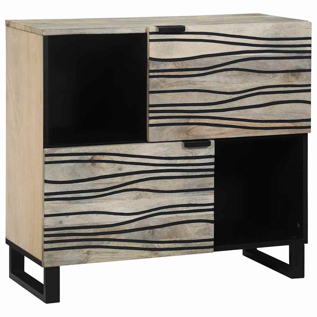 vidaXL Bufet Biały 80 x 33 x 75 cm lite drewno mango