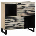 vidaXL Bufet Biały 80 x 33 x 75 cm lite drewno mango