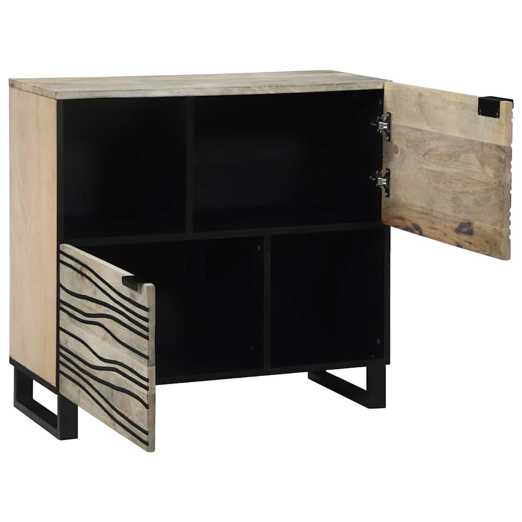 vidaXL Bufet Biały 80 x 33 x 75 cm lite drewno mango