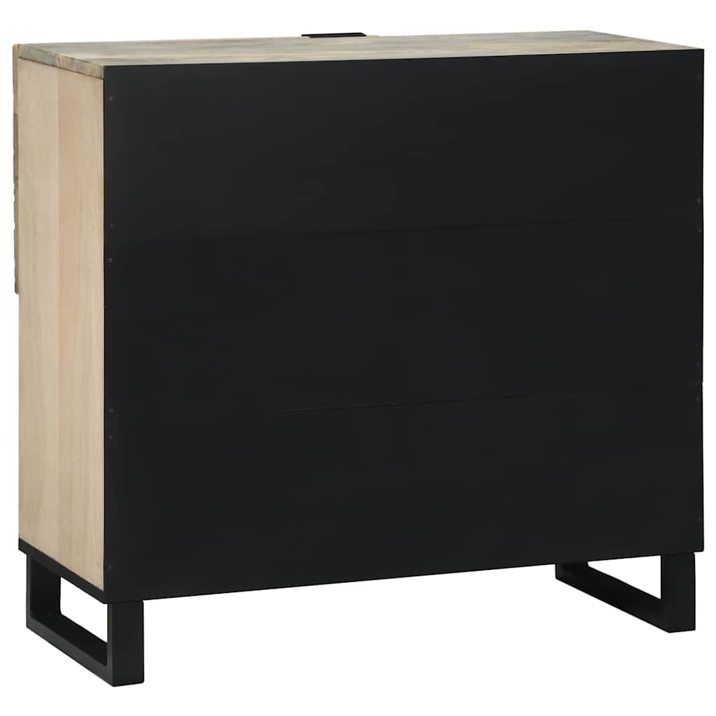 vidaXL Bufet Biały 80 x 33 x 75 cm lite drewno mango