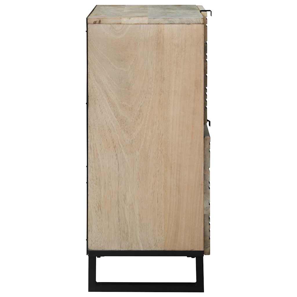vidaXL Bufet Biały 80 x 33 x 75 cm lite drewno mango