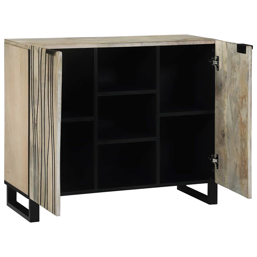 vidaXL Bufet Biały 90 x 33 x 75 cm lite drewno mango