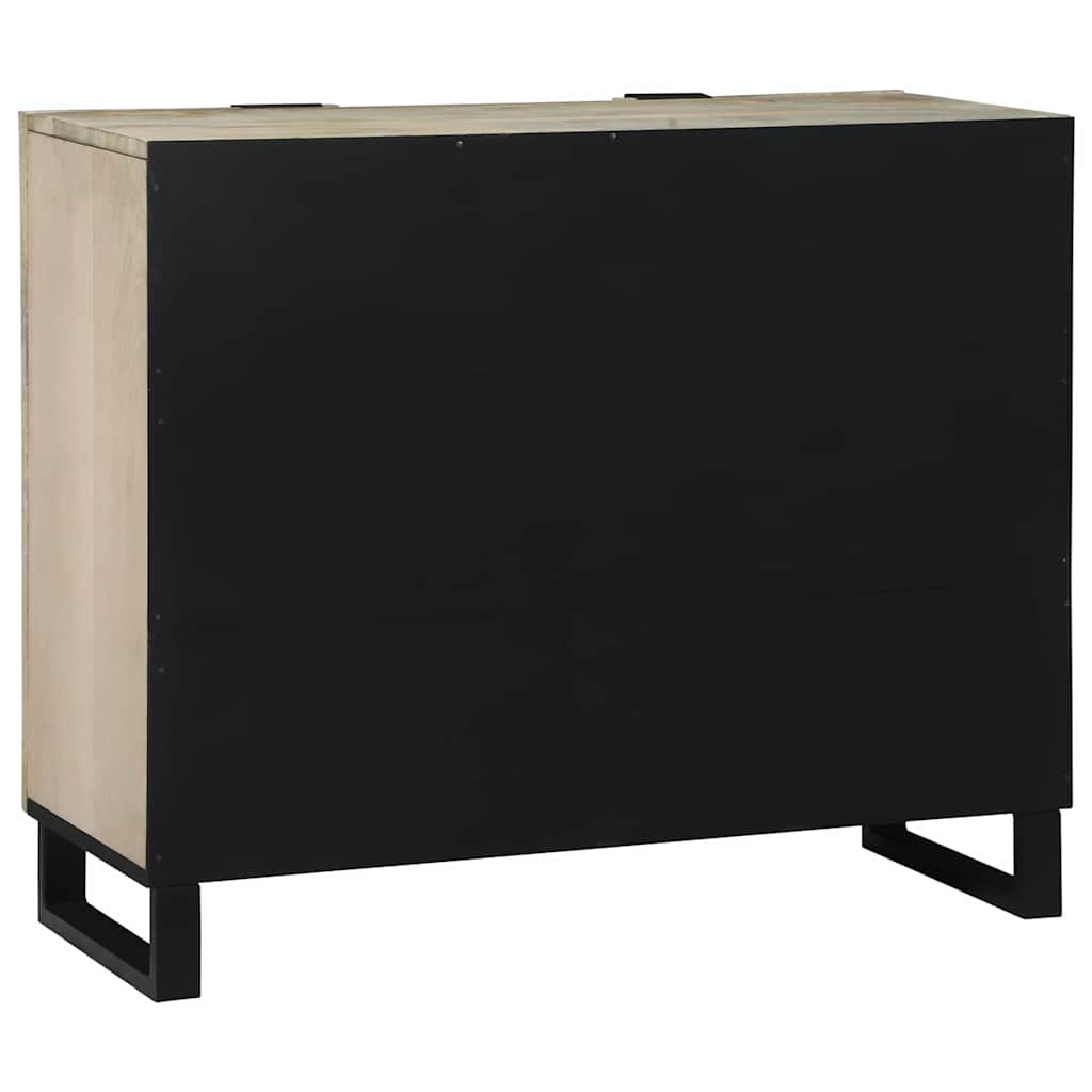 vidaXL Bufet Biały 90 x 33 x 75 cm lite drewno mango