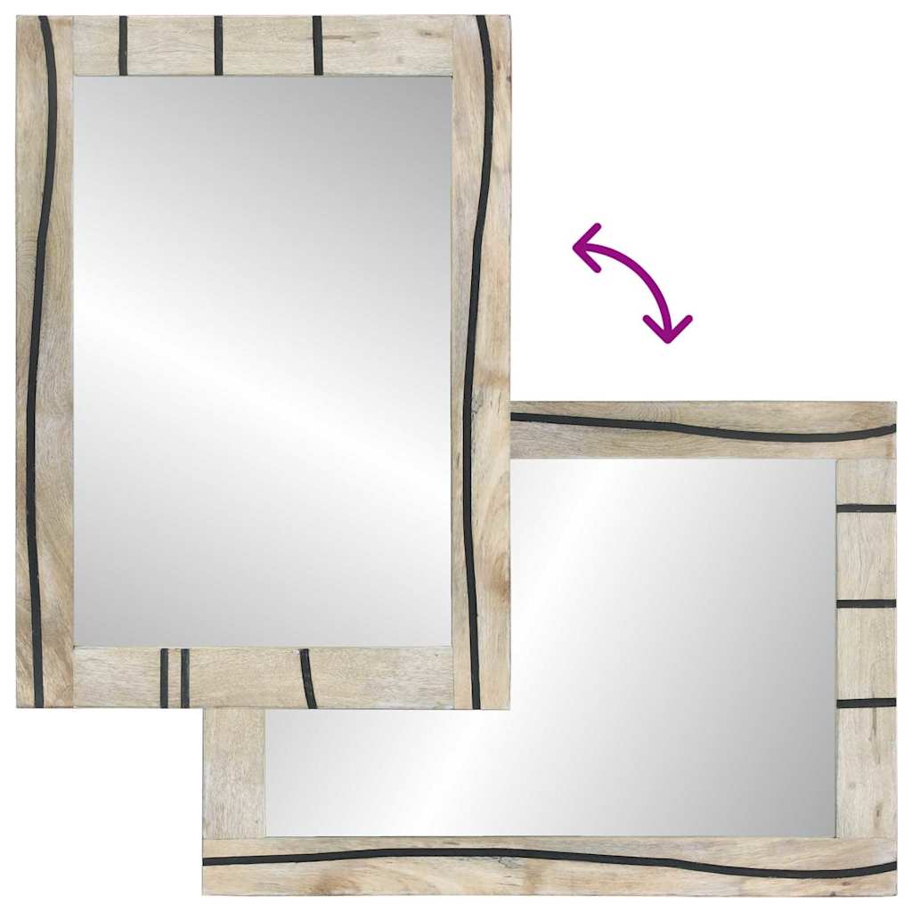 vidaXL Lustro łazienkowe Prostokątny Z lustrem Biały 50 x 2,5 x 70 cm