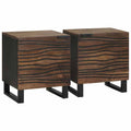 vidaXL Szafka Nocna 2 pcs orzech włoski 40 x 33 x 46 cm