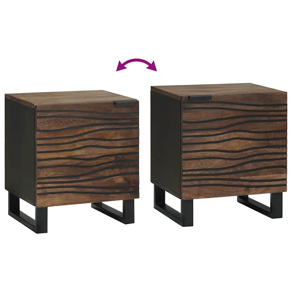 vidaXL Szafka Nocna 2 pcs orzech włoski 40 x 33 x 46 cm