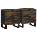 vidaXL Szafka Nocna 2 pcs orzech włoski 40 x 33 x 46 cm