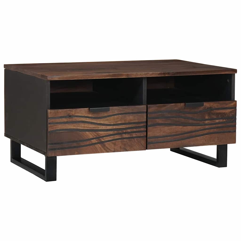 vidaXL Stolik kawowy orzech włoski 80 x 54 x 40 cm Drewno inżynieryjne