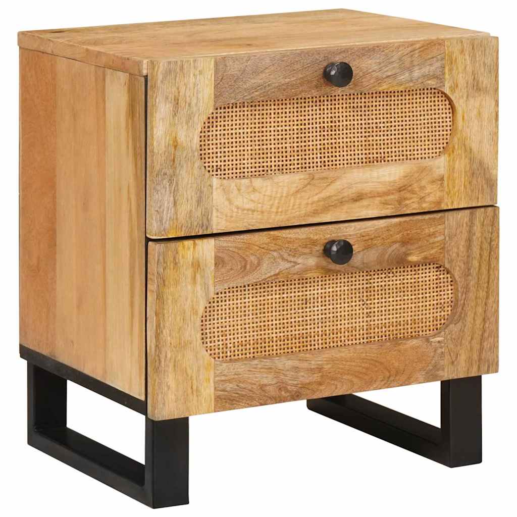 vidaXL Szafka Nocna 2 pcs Naturalny 40 x 33 x 46 cm Drewno z mango