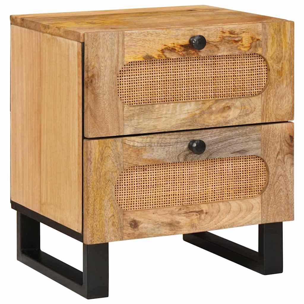 vidaXL Szafka Nocna 2 pcs Naturalny 40 x 33 x 46 cm Drewno z mango